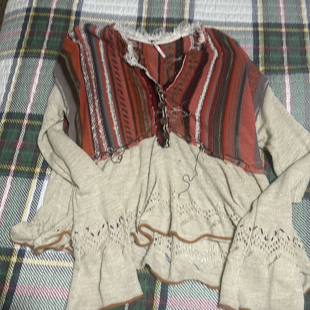 Free people long sleeve Flared shirt